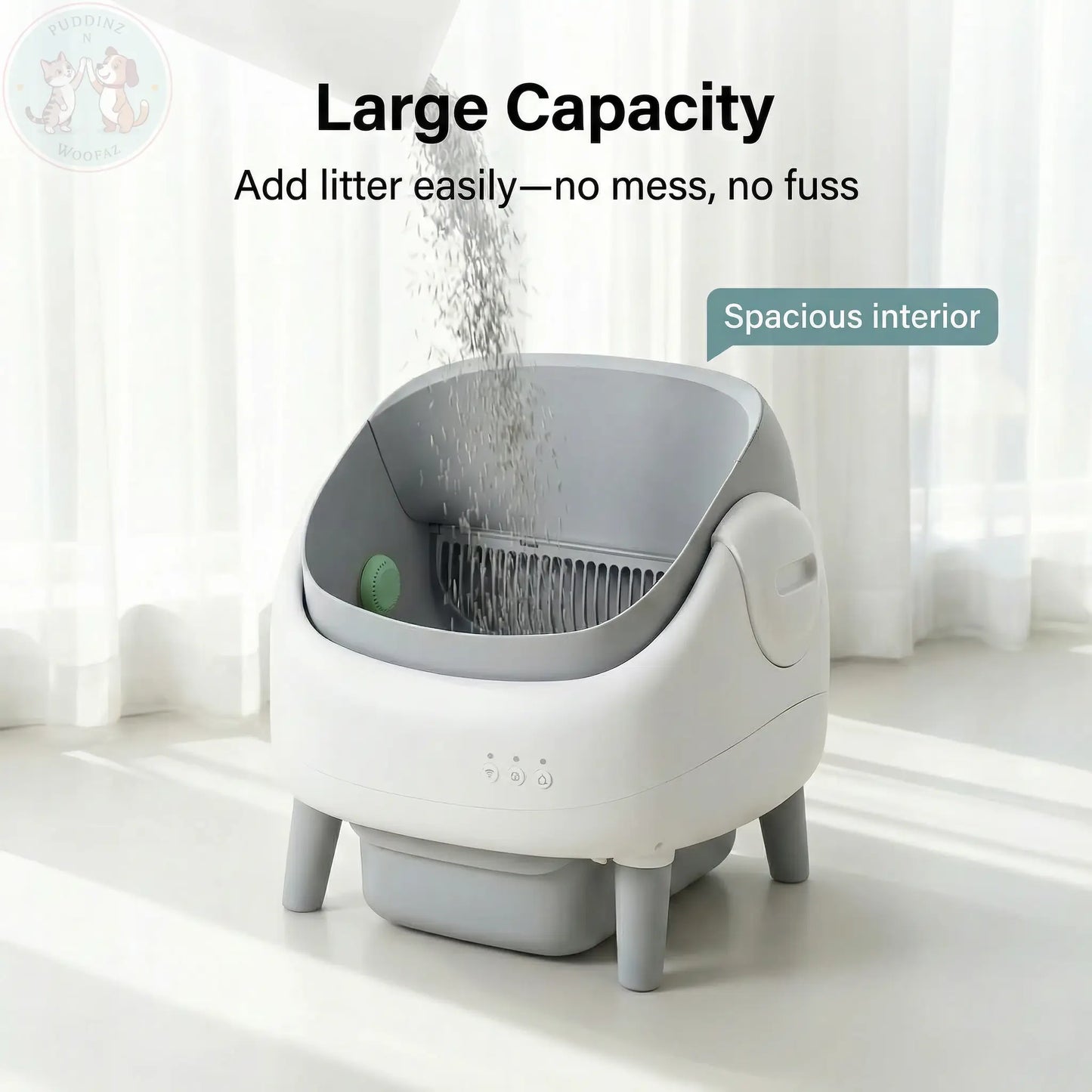 Automatic Self-Cleaning Cat Litter Box - Smart Odor Control Puddinz n Woofaz Pet accessories Puddinz n Woofaz