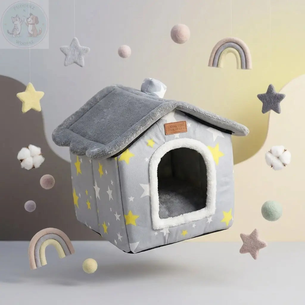 Indoor Dog House – Warm & Cozy Enclosed Cave Bed for Dogs and Cats Puddinz n Woofaz Puddinz n Woofaz