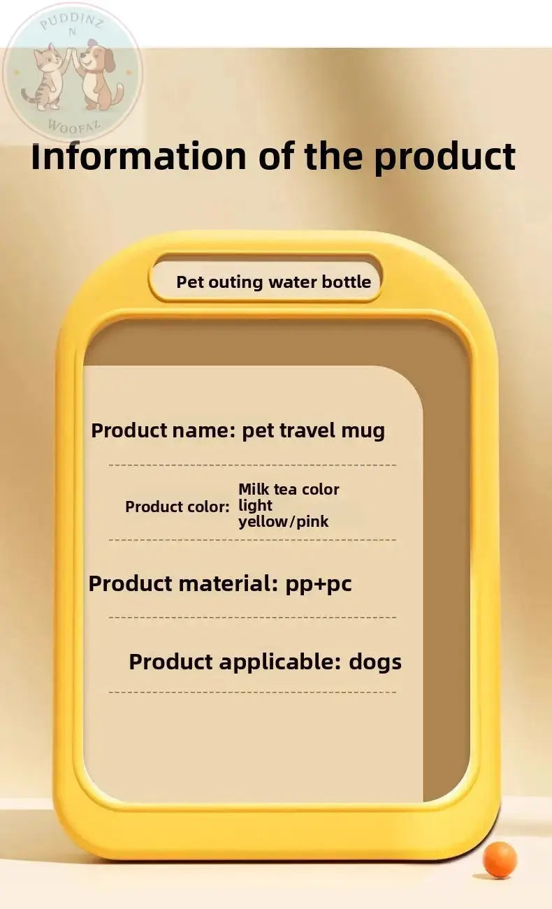 Portable Dog Water Bottle - Outdoor Travel Feeder Puddinz n Woofaz Pet Puddinz n Woofaz