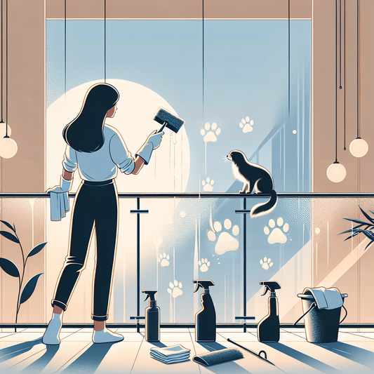 How to Clean Glass Railings With Pet Marks