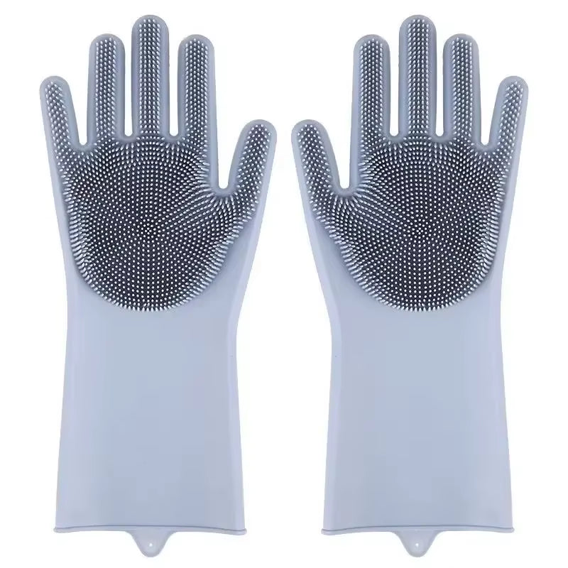 Pet Grooming Cleaning Gloves Dog Cat Bathing Shampoo Glove Scrubber Magic Dishwashing Cleannersponge Silicon Hair Removal Glove