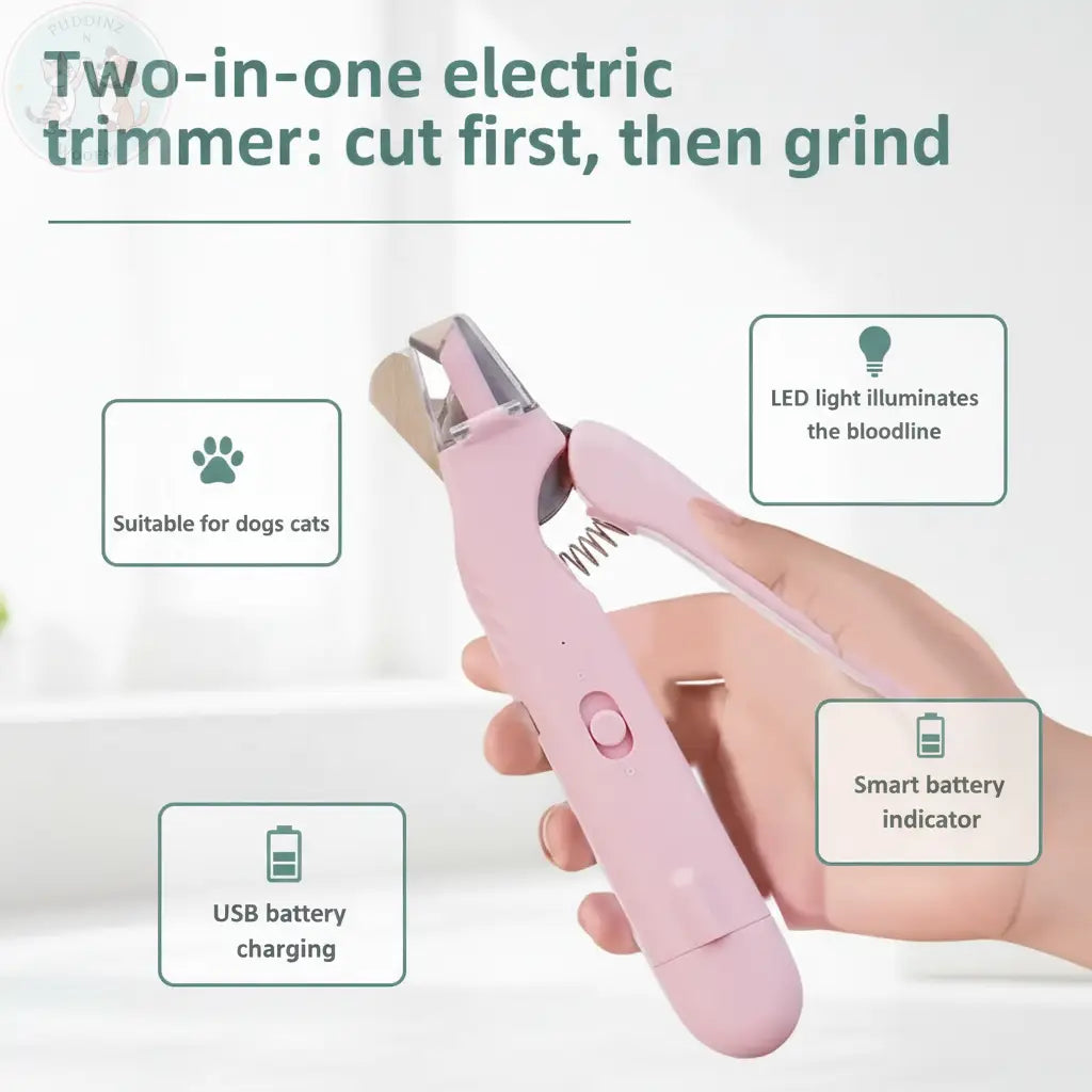 Electric Pet Nail Trimmer Infographic - Centered Layout