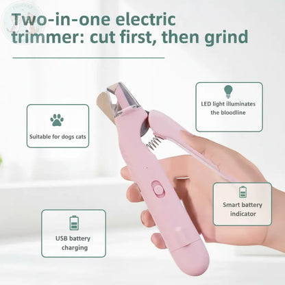 Electric Pet Nail Trimmer Infographic - Centered Layout