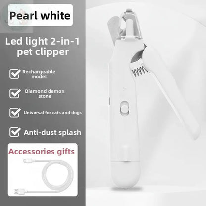 Pearl White Pet Nail Clipper Infographic
