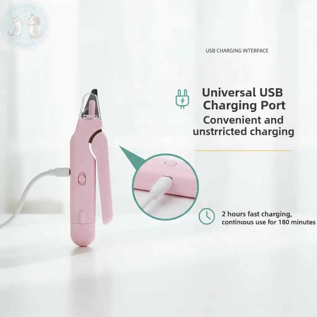 Premium pet fountain USB charging infographic