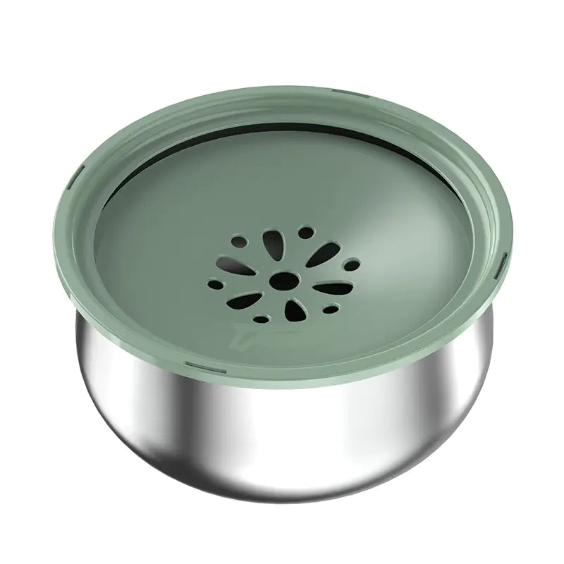 Stainless Steel Large Pet Water Bowl with Splash Guard