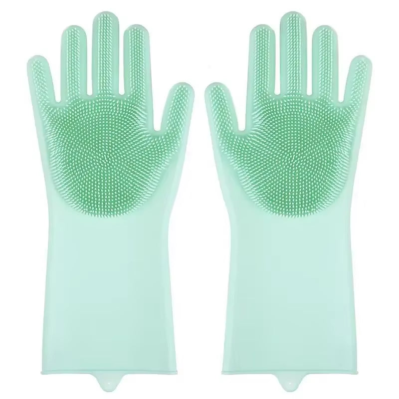 Pet Grooming Cleaning Gloves Dog Cat Bathing Shampoo Glove Scrubber Magic Dishwashing Cleannersponge Silicon Hair Removal Glove