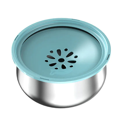 Stainless Steel Large Pet Water Bowl with Splash Guard