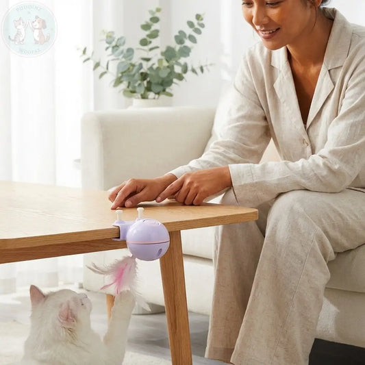 Automatic Cat Toy – Interactive Teaser for Indoor Cats Puddinz n Woofaz   Puddinz n Woofaz