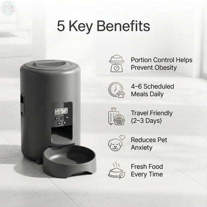 Automatic Pet Feeder with Timer & Portion Control Puddinz n Woofaz   Puddinz n Woofaz