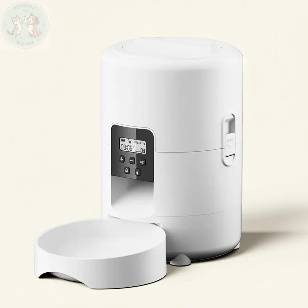 Premium White Automatic Pet Feeder Product Shot