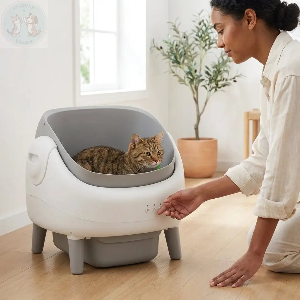 Automatic Self-Cleaning Cat Litter Box - Smart Odor Control Puddinz n Woofaz  Pet accessories Puddinz n Woofaz