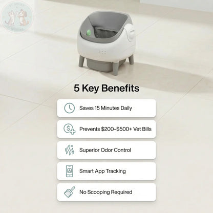 Automatic Self-Cleaning Cat Litter Box - Smart Odor Control Puddinz n Woofaz  Pet accessories Puddinz n Woofaz