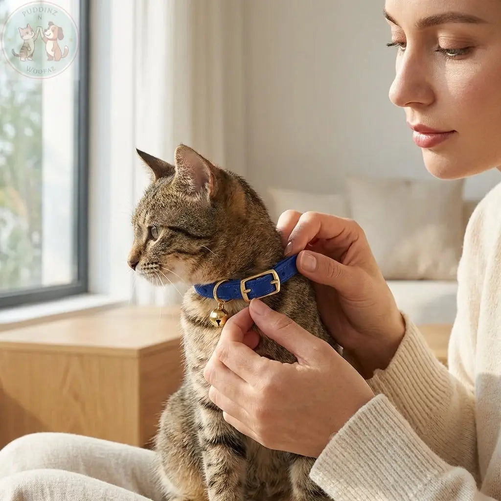 Cat Collar with Bell – Adjustable Breakaway Safety Buckle Puddinz n Woofaz   Puddinz n Woofaz
