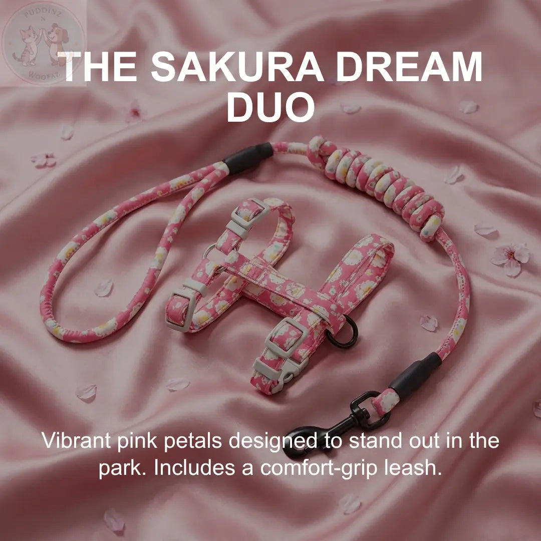 Cat Harness and Leash – Japanese Style Walking Set Puddinz n Woofaz   Puddinz n Woofaz