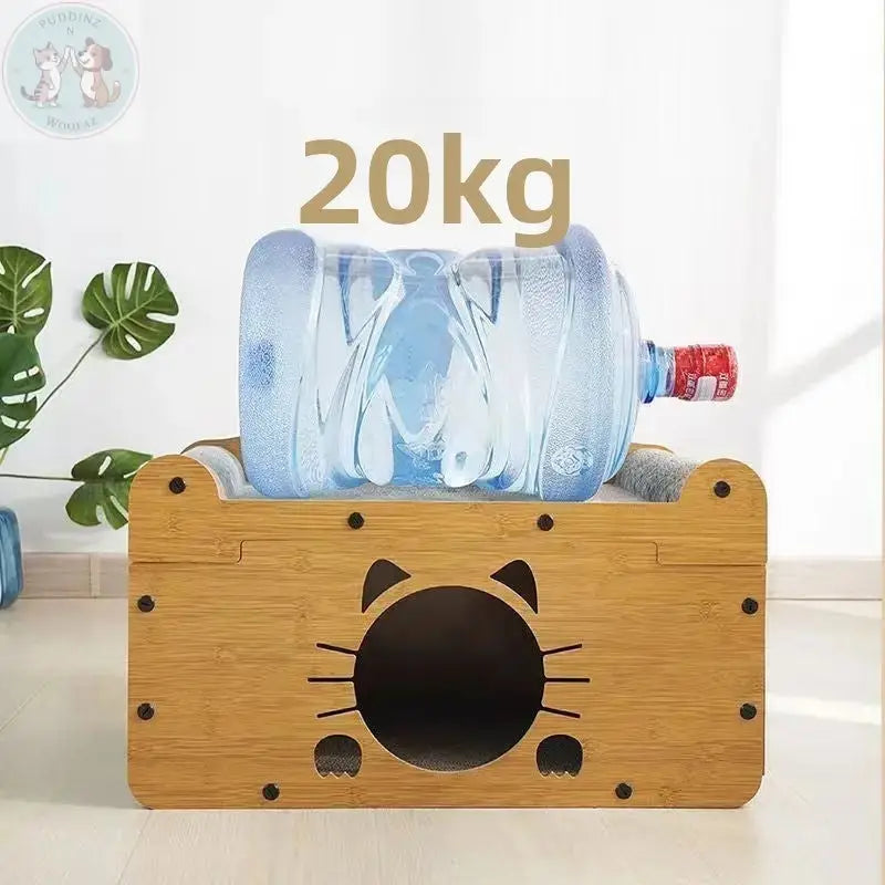 Cat Scratching House with Bed – Enclosed Nest & Post Puddinz n Woofaz  Pet accessories Puddinz n Woofaz