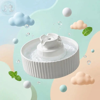 Ceramic Pet Water Fountain - Electric Cat Dog Feeder Puddinz n Woofaz  Pet accessories Puddinz n Woofaz
