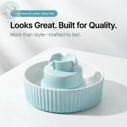 Ceramic Pet Water Fountain - Electric Cat Dog Feeder Puddinz n Woofaz  Pet accessories Puddinz n Woofaz