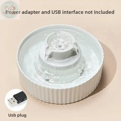 Premium Ceramic Pet Water Fountain with Text Overlay