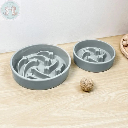 Ceramic Slow Feeder Dog Bowl - Teal Treasur Puddinz n Woofaz  Pet accessories Puddinz n Woofaz