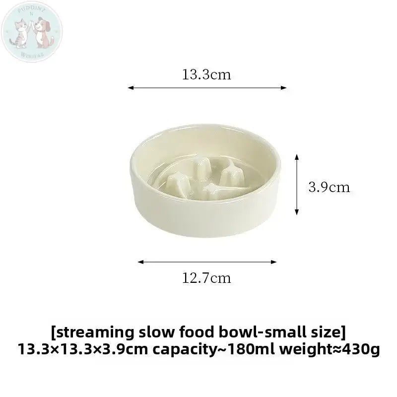 Ceramic Slow Feeder Dog Bowl - Teal Treasur Puddinz n Woofaz  Pet accessories Puddinz n Woofaz