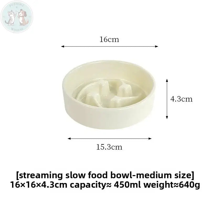 Ceramic Slow Feeder Dog Bowl - Teal Treasur Puddinz n Woofaz  Pet accessories Puddinz n Woofaz