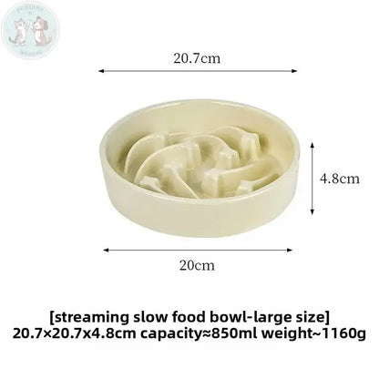 Ceramic Slow Feeder Dog Bowl - Teal Treasur Puddinz n Woofaz  Pet accessories Puddinz n Woofaz