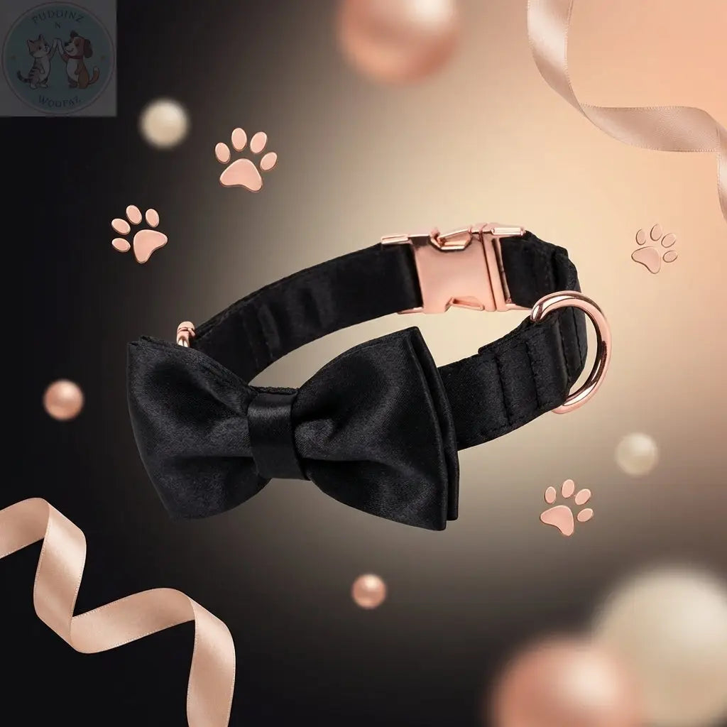 Dog Bow Tie Collar – Adjustable Pet Collar with Metal Buckle for dogs Puddinz n Woofaz   Puddinz n Woofaz