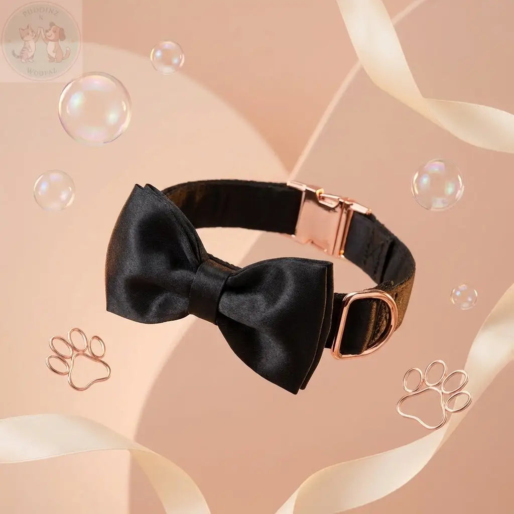 Dog Bow Tie Collar – Adjustable Pet Collar with Metal Buckle for dogs Puddinz n Woofaz   Puddinz n Woofaz