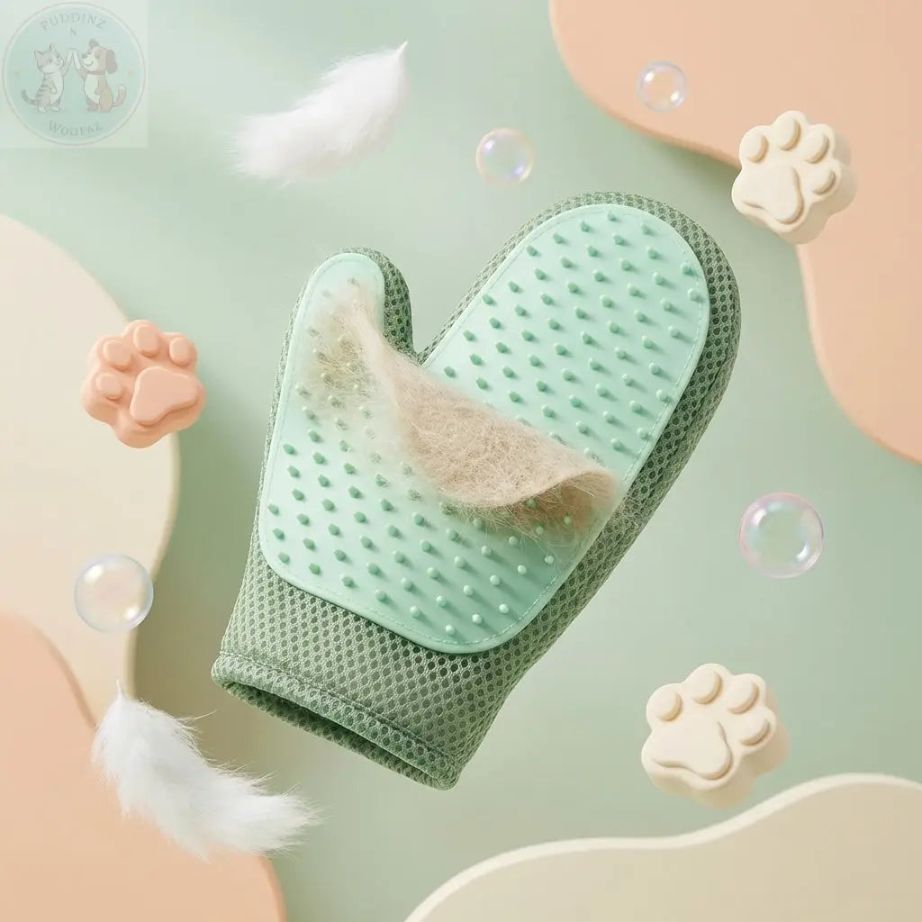 Dog Grooming Glove – Pet Hair Removal & Massage Glove for Dogs and Cat Puddinz n Woofaz   Puddinz n Woofaz