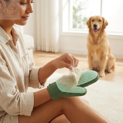 Dog Grooming Glove – Pet Hair Removal & Massage Glove for Dogs and Cat Puddinz n Woofaz   Puddinz n Woofaz