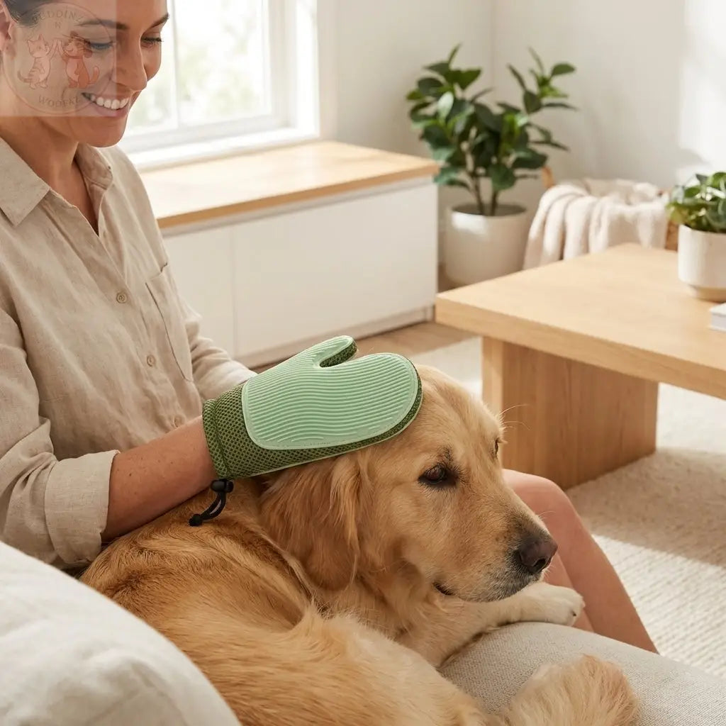 Dog Grooming Glove – Pet Hair Removal & Massage Glove for Dogs and Cat Puddinz n Woofaz   Puddinz n Woofaz