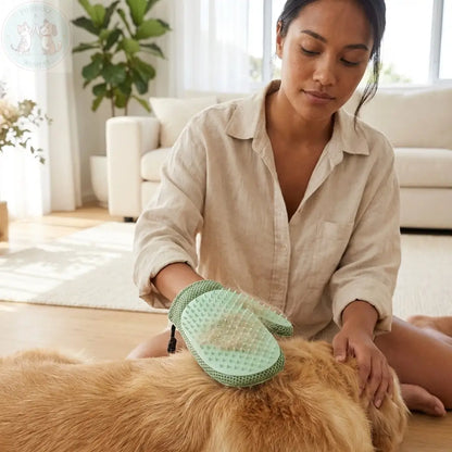 Dog Grooming Glove – Pet Hair Removal & Massage Glove for Dogs and Cat Puddinz n Woofaz   Puddinz n Woofaz