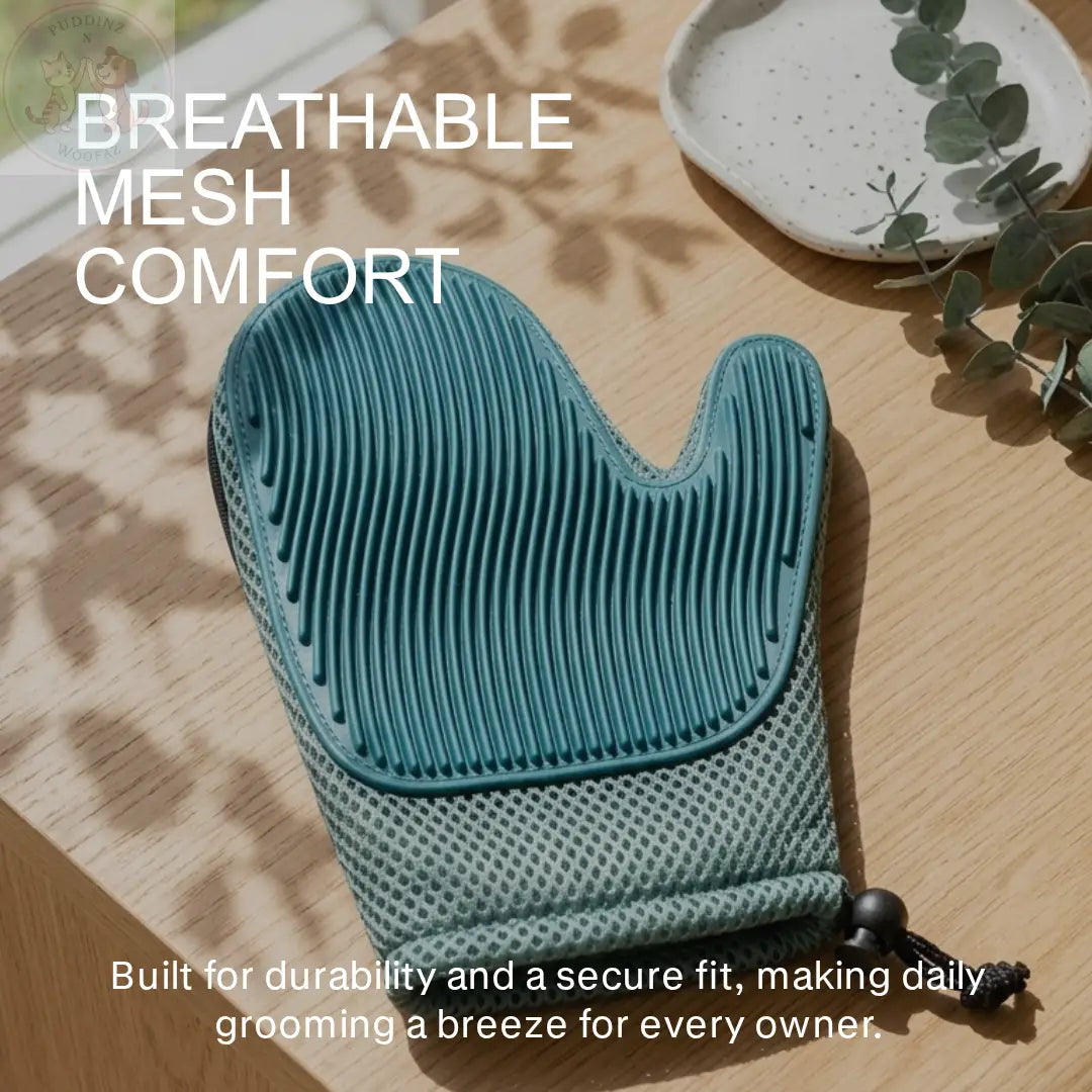 Dog Grooming Glove – Pet Hair Removal & Massage Glove for Dogs and Cat Puddinz n Woofaz   Puddinz n Woofaz