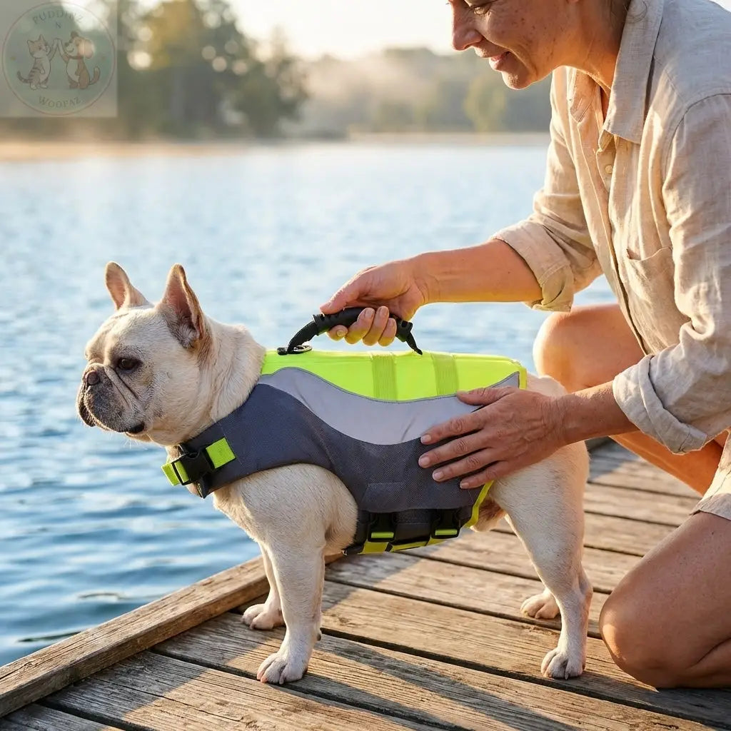 Dog Life Jacket Reflective - Swimming Safety Vest Puddinz n Woofaz   Puddinz n Woofaz