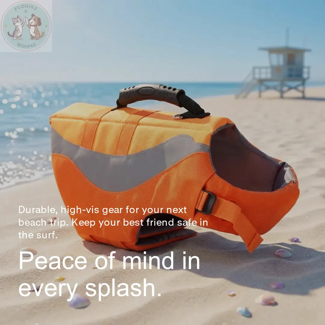 Dog Life Jacket Reflective - Swimming Safety Vest Puddinz n Woofaz   Puddinz n Woofaz