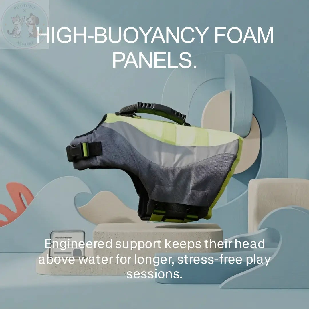 Dog Life Jacket Reflective - Swimming Safety Vest Puddinz n Woofaz   Puddinz n Woofaz