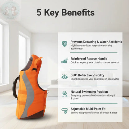 Dog Life Jacket – 5 Key Benefits Infographic