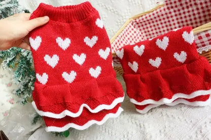 Christmas Dog Princess Dress - Cat Holiday Outfit Puddinz n Woofaz