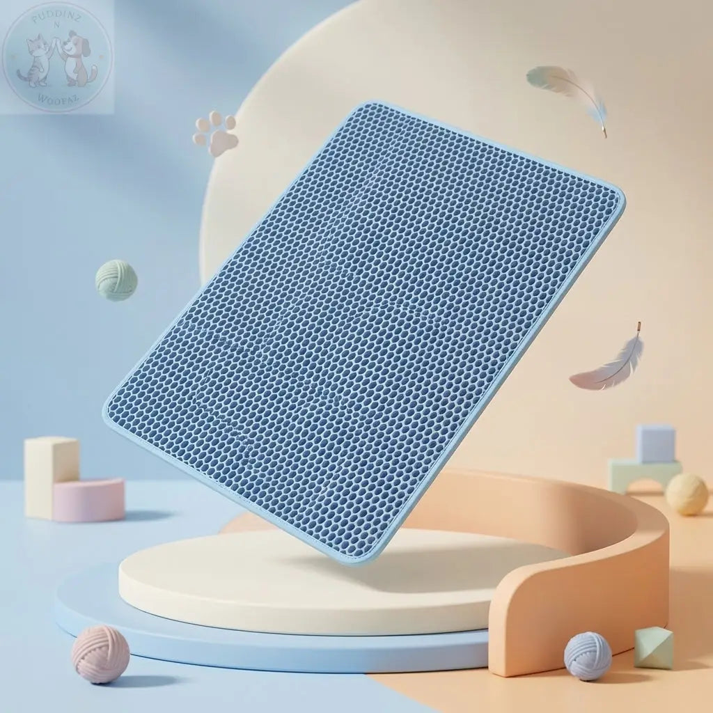 Double Layer Cat Litter Mat - Honeycomb Waterproof Puddinz n Woofaz  Pet accessories Puddinz n Woofaz