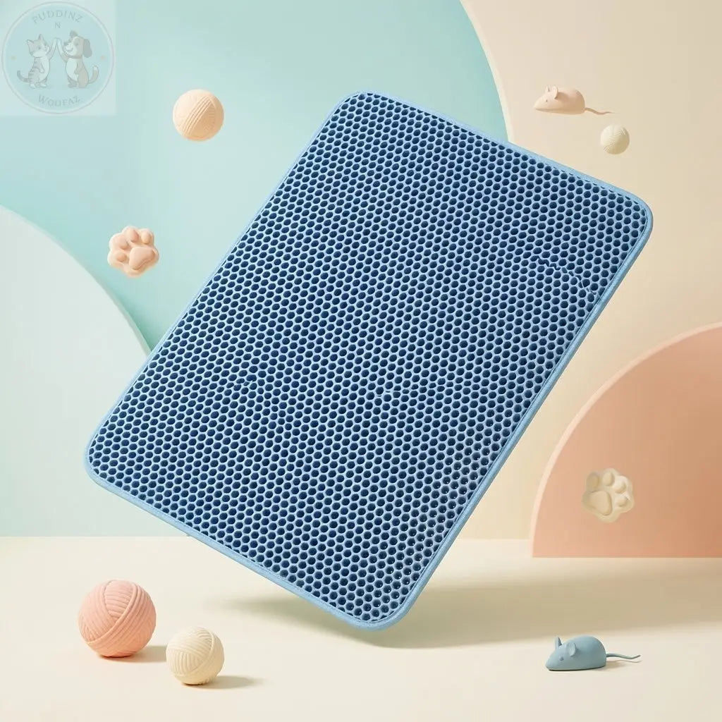 Double Layer Cat Litter Mat - Honeycomb Waterproof Puddinz n Woofaz  Pet accessories Puddinz n Woofaz