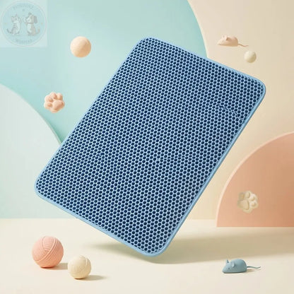 Double Layer Cat Litter Mat - Honeycomb Waterproof Puddinz n Woofaz  Pet accessories Puddinz n Woofaz