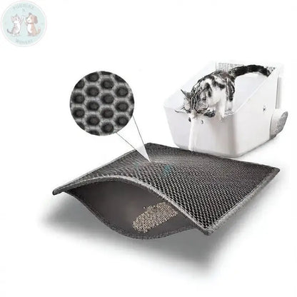 Double Layer Cat Litter Mat - Honeycomb Waterproof Puddinz n Woofaz  Pet accessories Puddinz n Woofaz