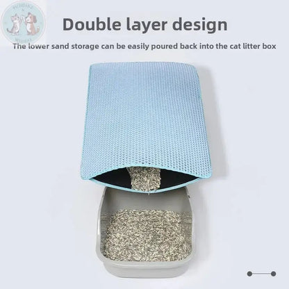 Double Layer Cat Litter Mat - Honeycomb Waterproof Puddinz n Woofaz  Pet accessories Puddinz n Woofaz