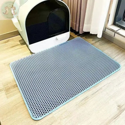 Double Layer Cat Litter Mat - Honeycomb Waterproof Puddinz n Woofaz  Pet accessories Puddinz n Woofaz
