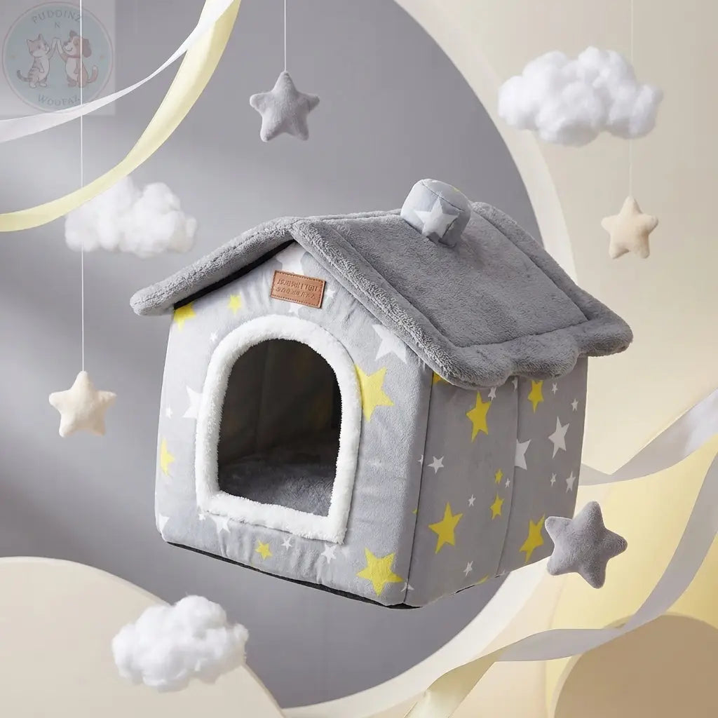 Indoor Dog House – Warm & Cozy Enclosed Cave Bed for Dogs and Cats Puddinz n Woofaz   Puddinz n Woofaz