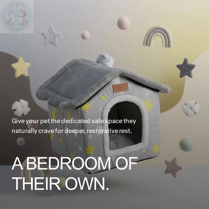 Indoor Dog House – Warm & Cozy Enclosed Cave Bed for Dogs and Cats Puddinz n Woofaz   Puddinz n Woofaz