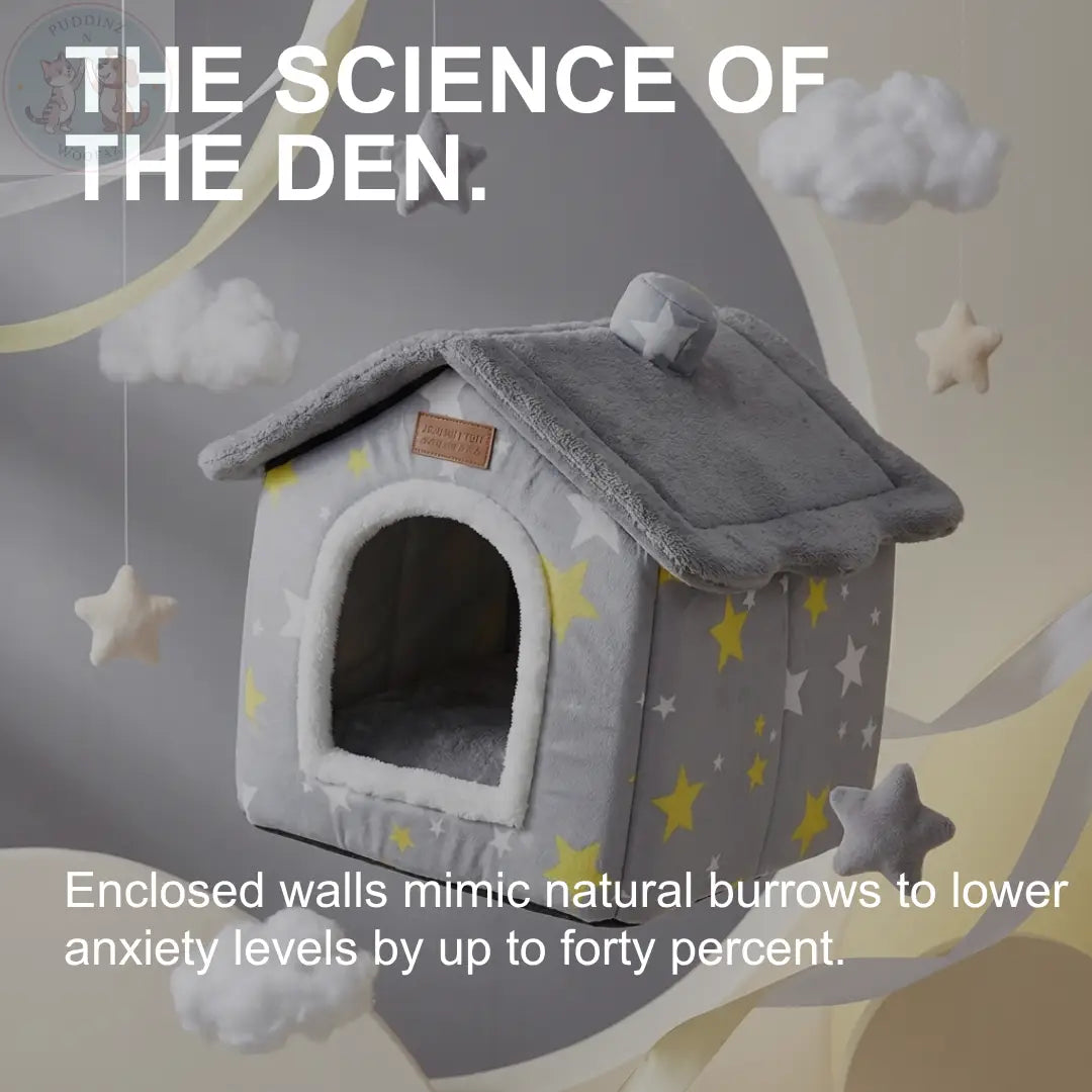 Indoor Dog House – Warm & Cozy Enclosed Cave Bed for Dogs and Cats Puddinz n Woofaz   Puddinz n Woofaz