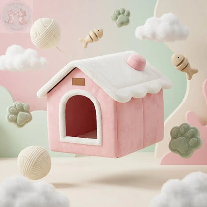 Indoor Dog House – Warm & Cozy Enclosed Cave Bed for Dogs and Cats Puddinz n Woofaz   Puddinz n Woofaz