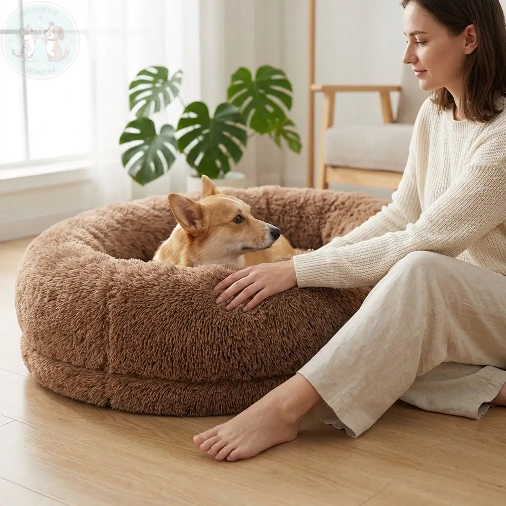 Large Dog Bed – Soft Washable Plush Pet Bed Puddinz n Woofaz   Puddinz n Woofaz